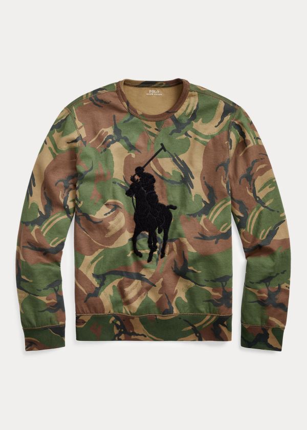 Polo Ralph Lauren Big Pony Camo Sweatshirt Herre Danmark (SDURQ7102)